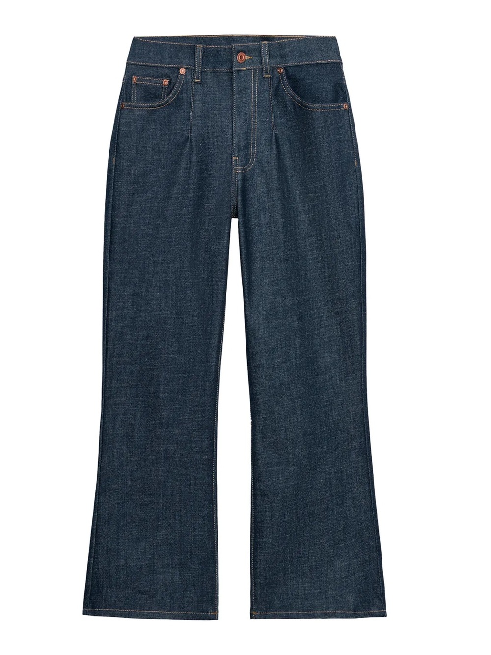 NWT ZARA ZW COLLECTION MID RISE CROPPED FLARE JEAN